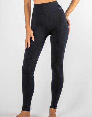 Pine Seamless Supportive Tights Black