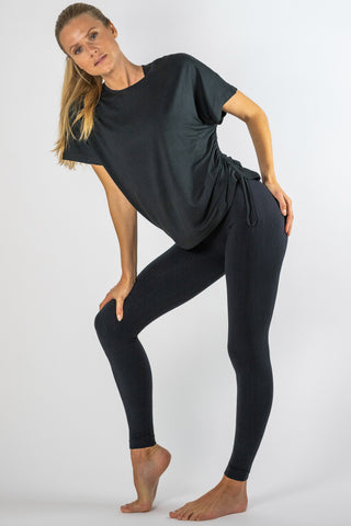 Pine Seamless Supportive Tights Black