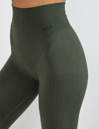 Pine Seamless Supportive Tights Khaki Green