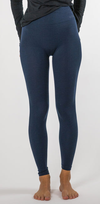 Wool seamless supportive tights Navy