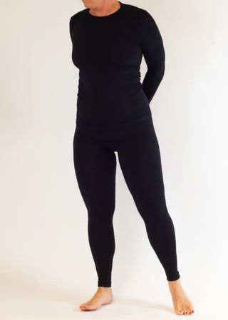 Wool longsleeve top Black