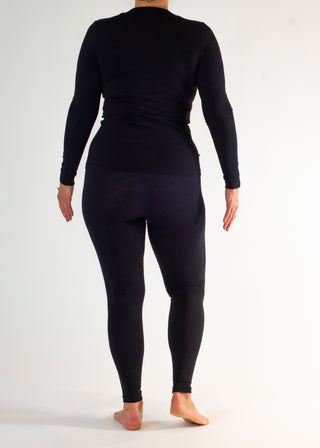 Wool longsleeve top Black